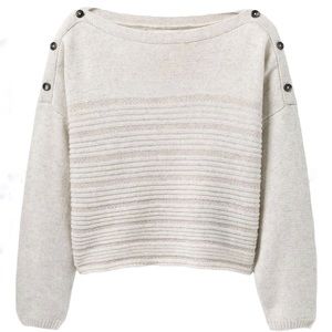 Prana Cream Crew Neck Sweater